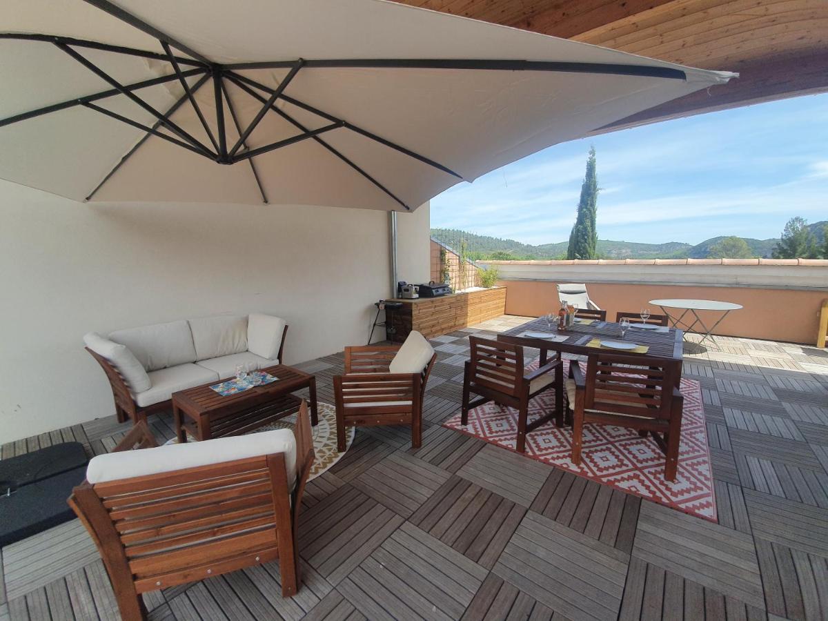 Terrasse 130M2 Panoramique Avec Climatisation Piscine - 3 Chambres Gréoux-les-Bains Exteriör bild