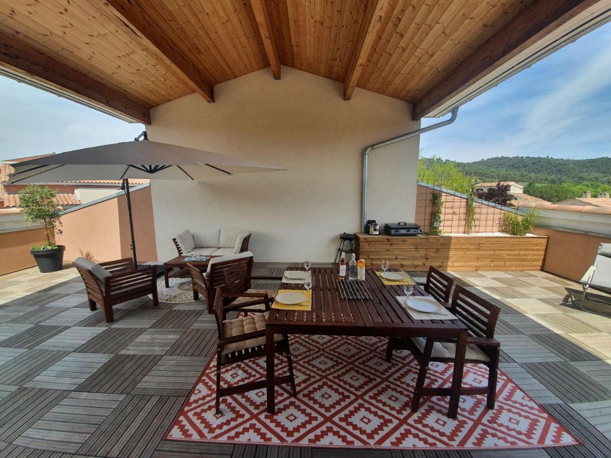 Terrasse 130M2 Panoramique Avec Climatisation Piscine - 3 Chambres Gréoux-les-Bains Exteriör bild